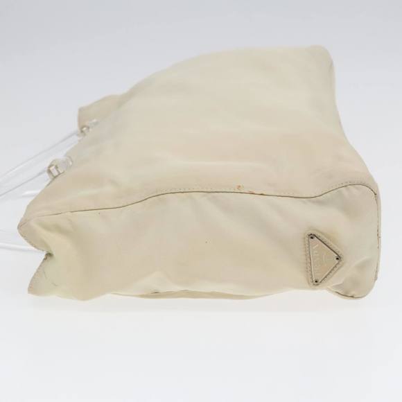 PRADA Hand Bag Nylon White Silver Auth 89620 - Picture 4 of 16